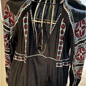 Free people black embroidery dress